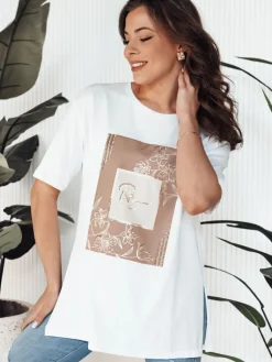 T-Shirty Damskie>Dstreet T-shirt damski FAGOS biały RY2592