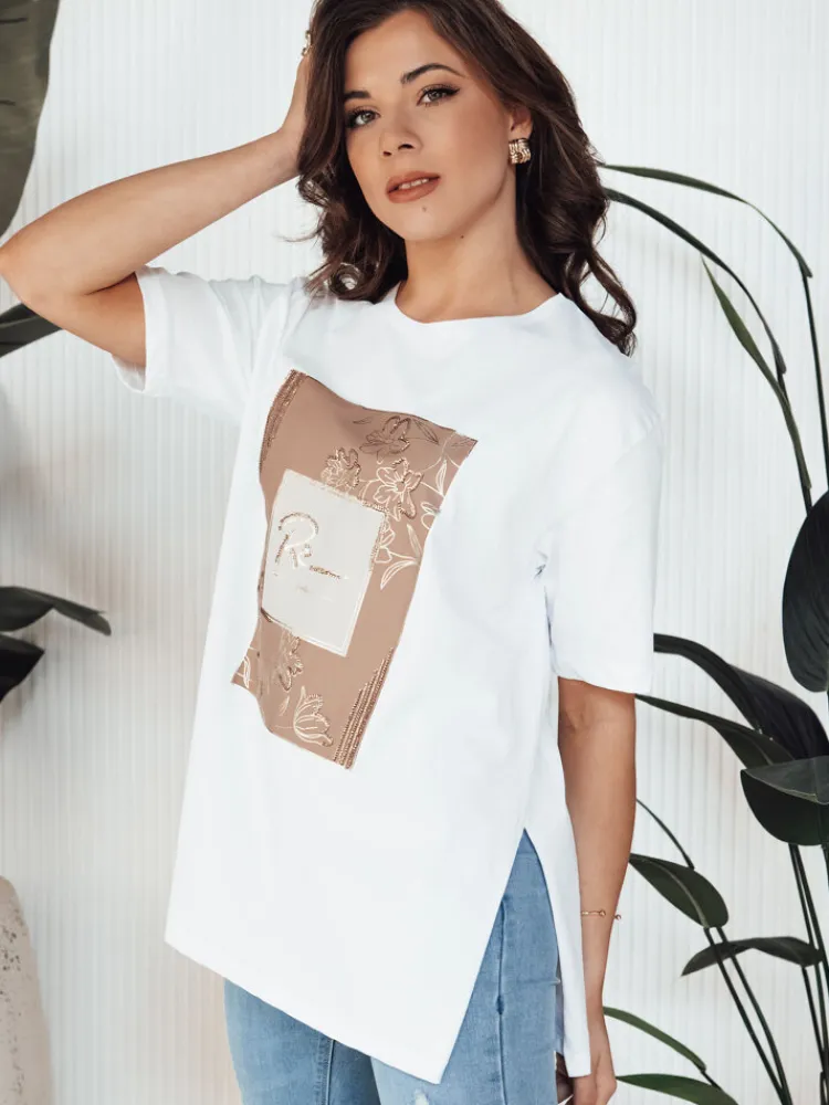 T-Shirty Damskie>Dstreet T-shirt damski FAGOS biały RY2592