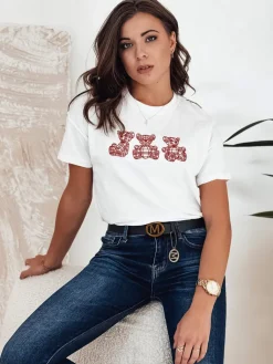 T-Shirty Damskie>Dstreet T-shirt damski GRIZY ecru RY2568