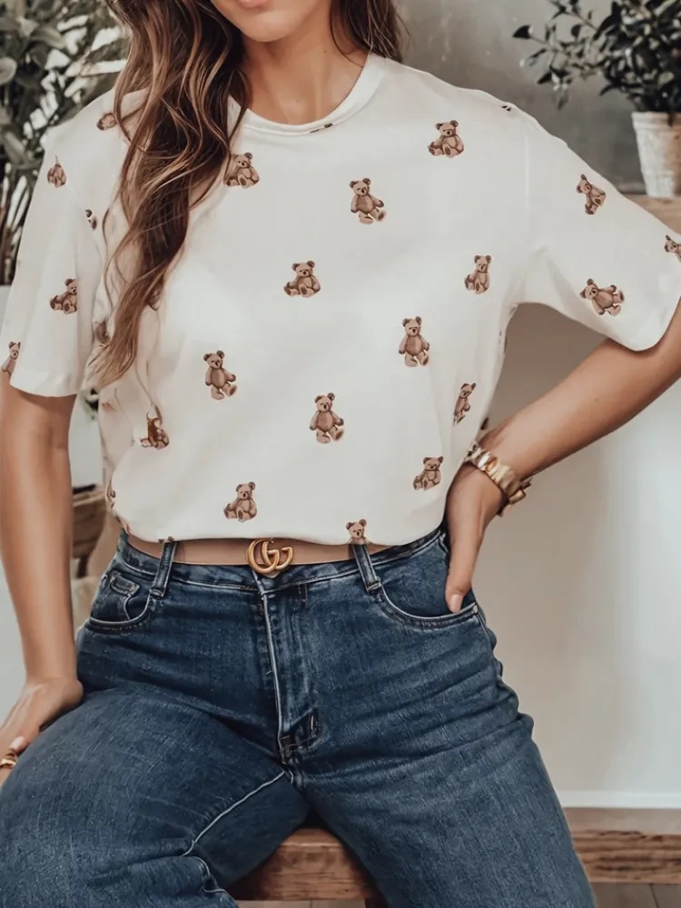 T-Shirty Damskie>Dstreet T-shirt damski HONTEY biały RY2551