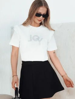T-Shirty Damskie|Bluzki Damskie>Dstreet T-shirt damski JOY ecru RY2524