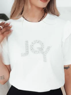 T-Shirty Damskie|Bluzki Damskie>Dstreet T-shirt damski JOY ecru RY2524
