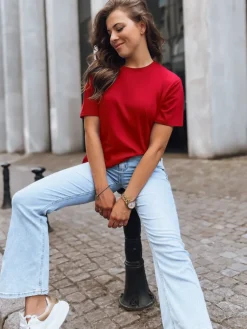 T-Shirty Damskie|Bluzki Damskie>Dstreet T-shirt damski MAYLA czerwony RY2210