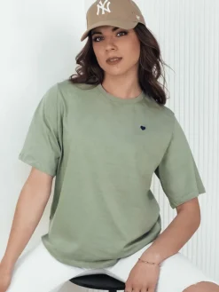 T-Shirty Damskie>Dstreet T-shirt damski MILOV ciemnozielony RY2570