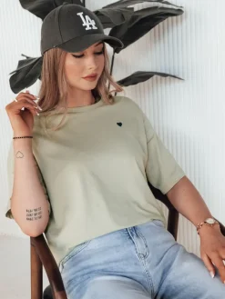 T-Shirty Damskie>Dstreet T-shirt damski MILOV pistacjowy RY2541
