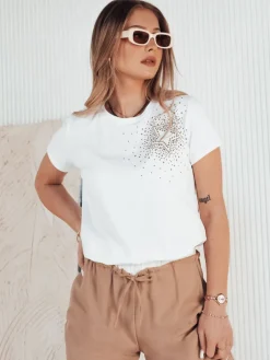 T-Shirty Damskie>Dstreet T-shirt damski SEUR biały RY2420