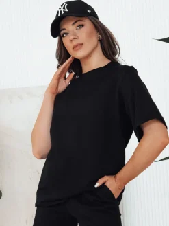 T-Shirty Damskie>Dstreet T-shirt damski SWAN czarna RY2537