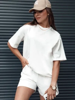 T-Shirty Damskie>Dstreet T-shirt damski SWAN ecru RY2538