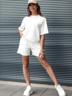 T-Shirty Damskie>Dstreet T-shirt damski SWAN ecru RY2538