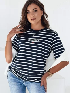 T-Shirty Damskie>Dstreet T-shirt damski TUMULS granatowy RY2575