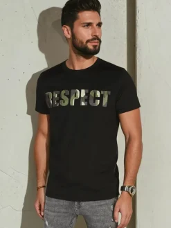 Koszulki Męskie>Dstreet T-shirt męski z nadrukiem czarny RX5667