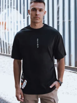 Koszulki Męskie>Dstreet T-shirt męski z nadrukiem czarny RX5531