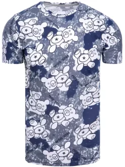 Koszulki Męskie>Dstreet T-shirt męski z nadrukiem szary RX5114